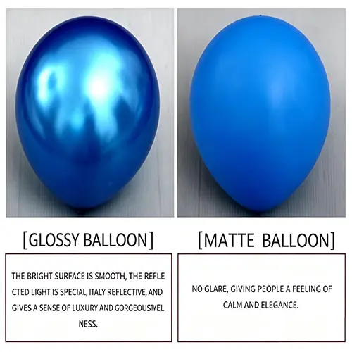 Matte vs Glossy Latex Balloons