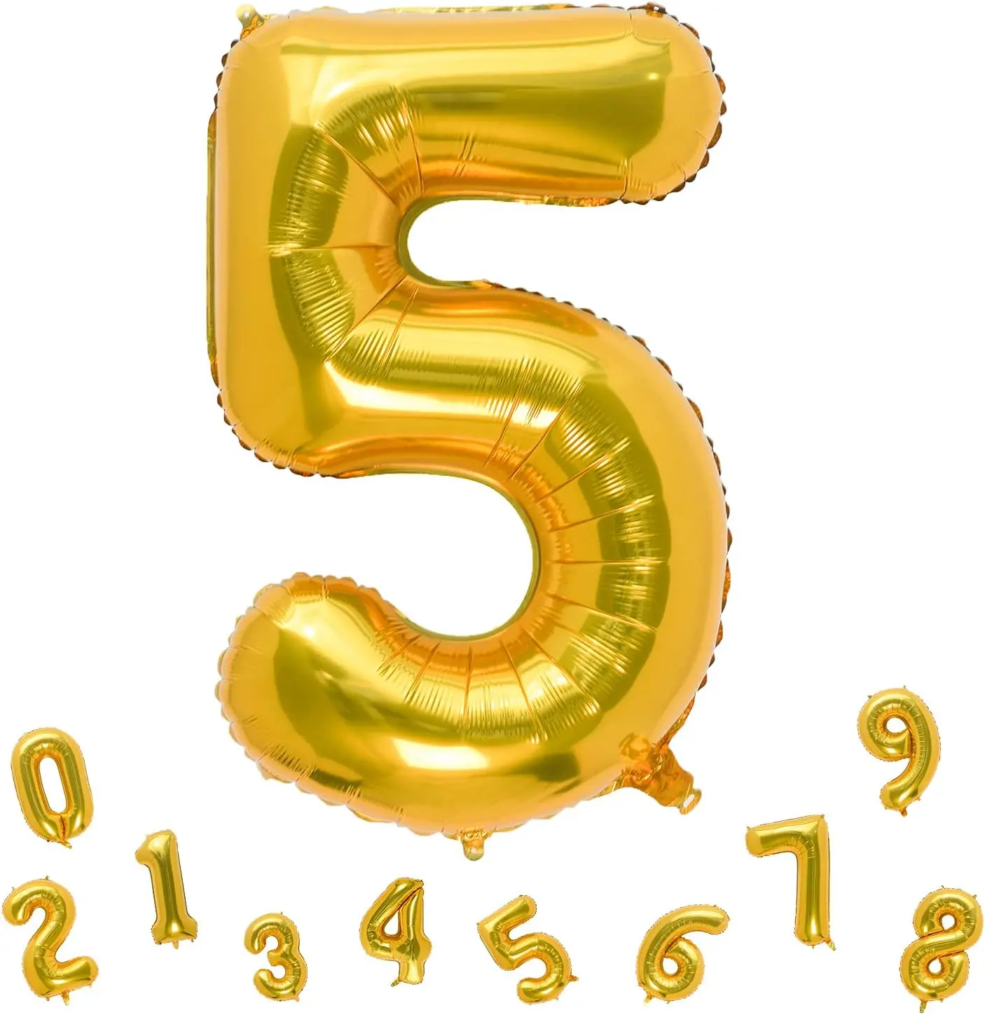 4D Gold Number Foil Balloon