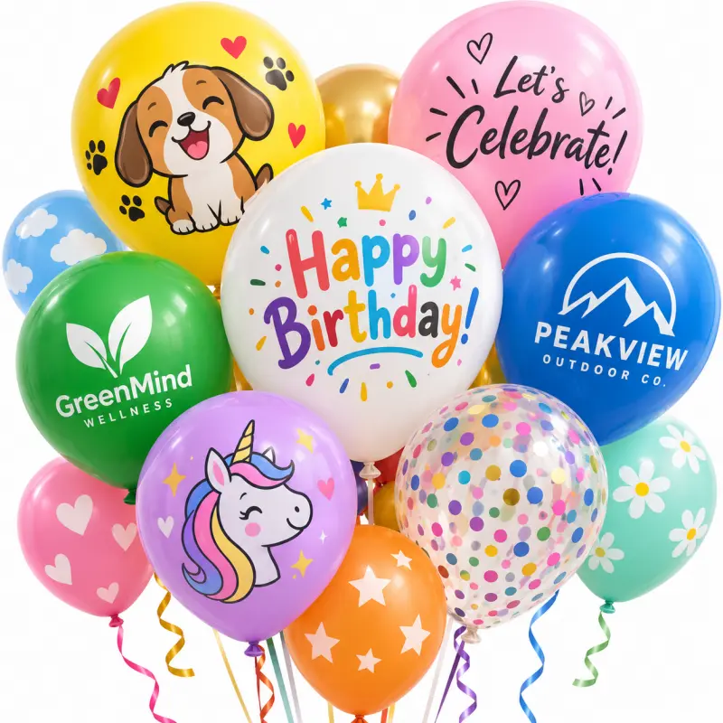 ປູມເປົ້າຢາງ 5 ນິ້ວ Custom Printed Balloons