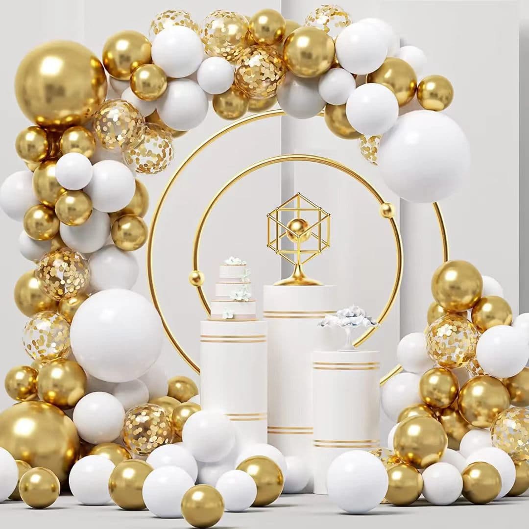 garland ປູມເປົ້າສີ Chrome