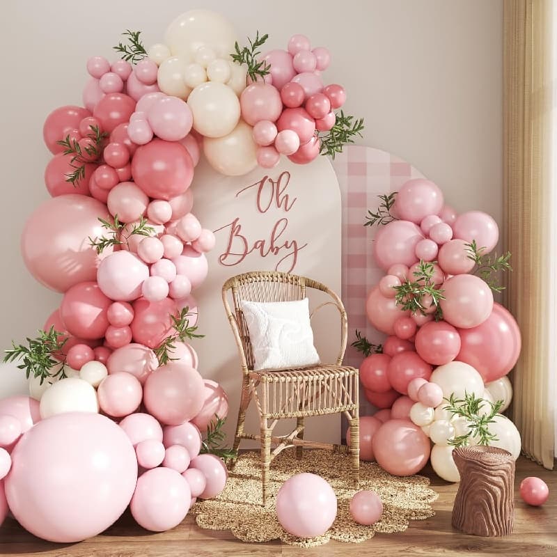 ຊຸດ Garland ປູມເປົ້າສີບົວຂີ້ຝຸ່ນ