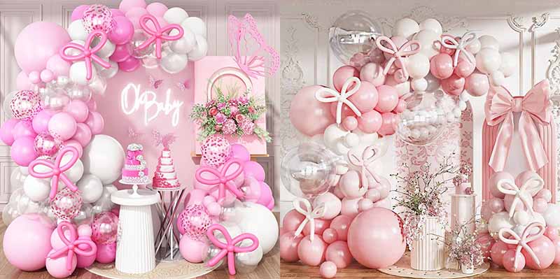 bow balloon arch garland kit