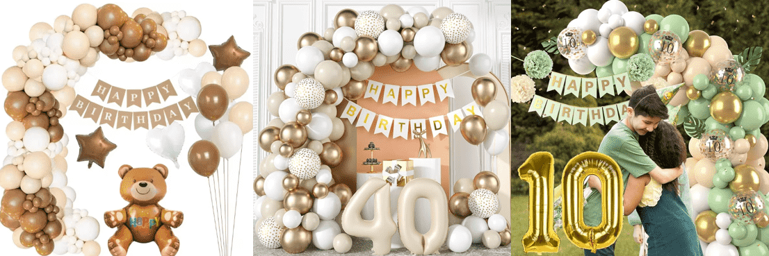 Retro balloon arch
