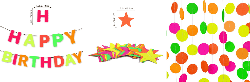Neon paper banner