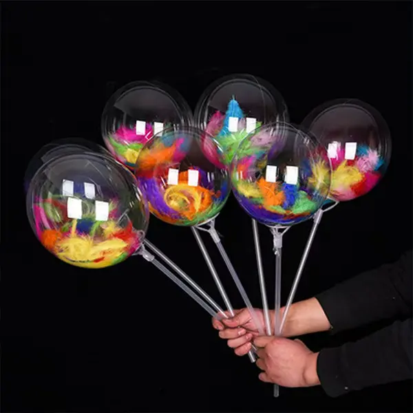 Led Bobo Balloon ດ້ວຍການຕື່ມ Feather