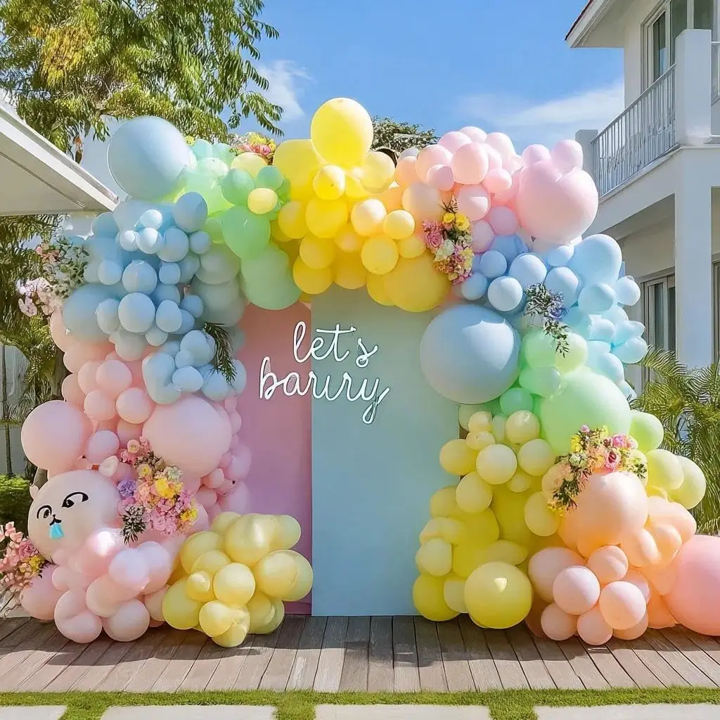 ຊຸດ Garland ປູມເປົ້າ Pastel Matte